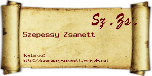 Szepessy Zsanett névjegykártya